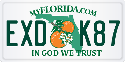 FL license plate EXDK87