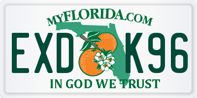 FL license plate EXDK96