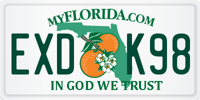 FL license plate EXDK98