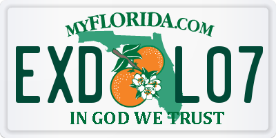 FL license plate EXDL07
