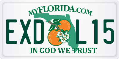FL license plate EXDL15