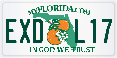 FL license plate EXDL17