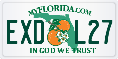 FL license plate EXDL27
