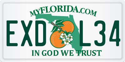 FL license plate EXDL34