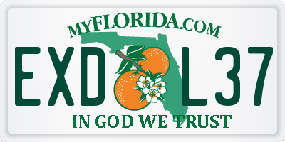 FL license plate EXDL37