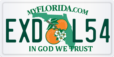 FL license plate EXDL54