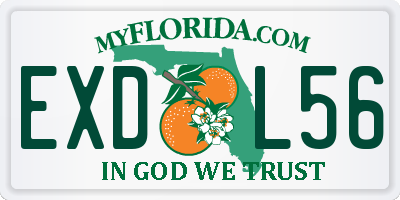 FL license plate EXDL56