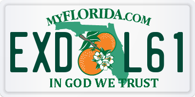 FL license plate EXDL61