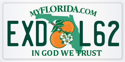 FL license plate EXDL62