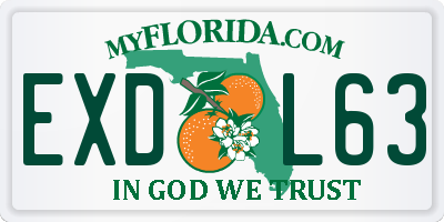 FL license plate EXDL63