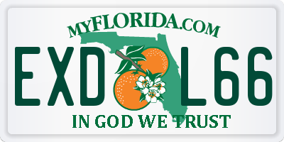 FL license plate EXDL66