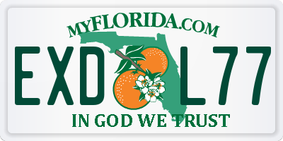 FL license plate EXDL77