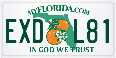 FL license plate EXDL81