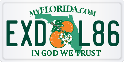 FL license plate EXDL86