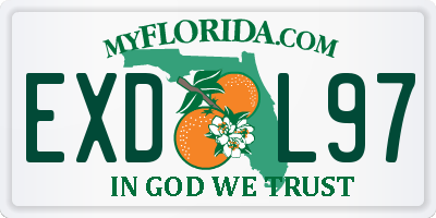 FL license plate EXDL97