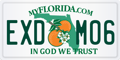 FL license plate EXDM06