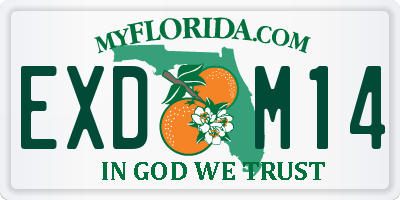FL license plate EXDM14