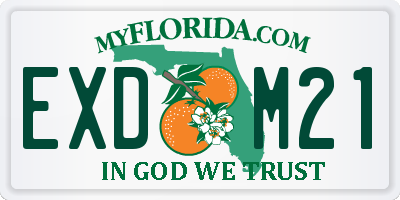 FL license plate EXDM21