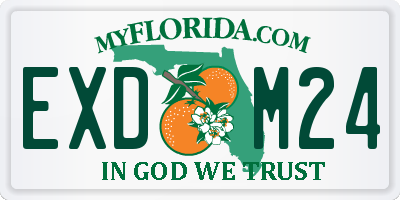 FL license plate EXDM24