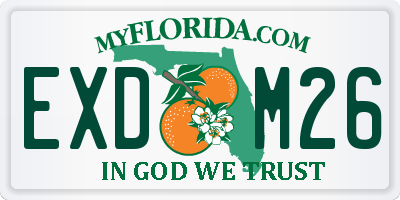 FL license plate EXDM26