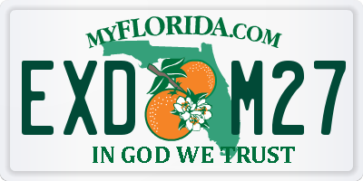 FL license plate EXDM27