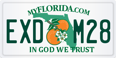 FL license plate EXDM28