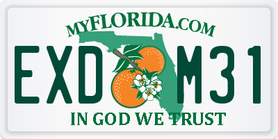 FL license plate EXDM31