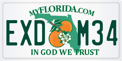 FL license plate EXDM34