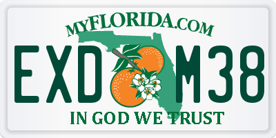 FL license plate EXDM38