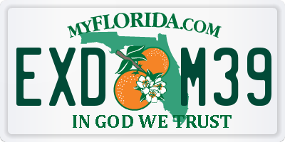 FL license plate EXDM39