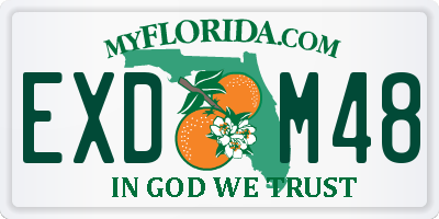 FL license plate EXDM48