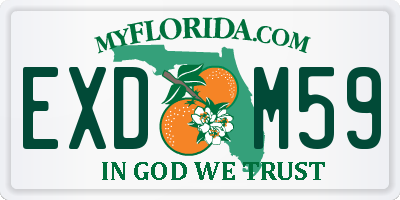 FL license plate EXDM59