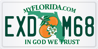 FL license plate EXDM68