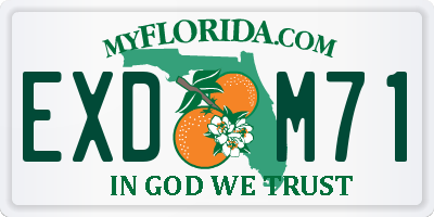 FL license plate EXDM71