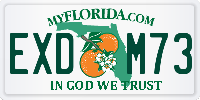 FL license plate EXDM73