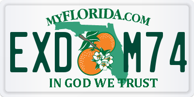 FL license plate EXDM74