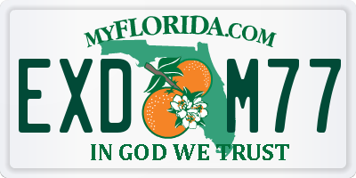 FL license plate EXDM77