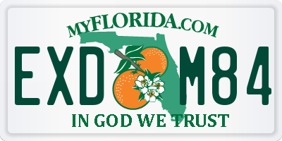 FL license plate EXDM84