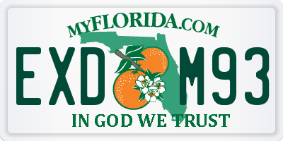 FL license plate EXDM93
