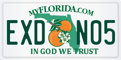 FL license plate EXDN05