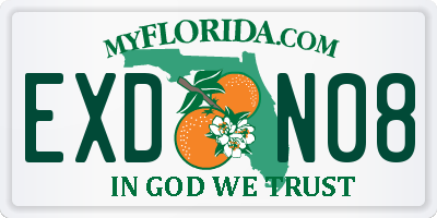 FL license plate EXDN08