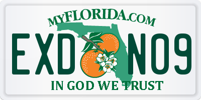 FL license plate EXDN09