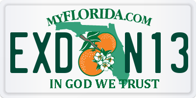FL license plate EXDN13