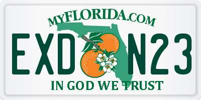 FL license plate EXDN23