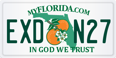 FL license plate EXDN27