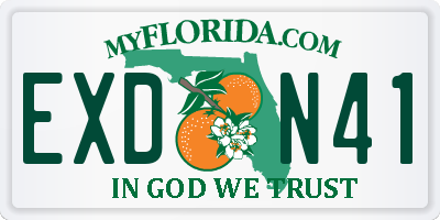 FL license plate EXDN41