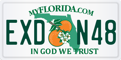 FL license plate EXDN48