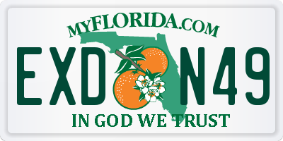 FL license plate EXDN49