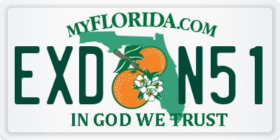 FL license plate EXDN51