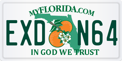 FL license plate EXDN64